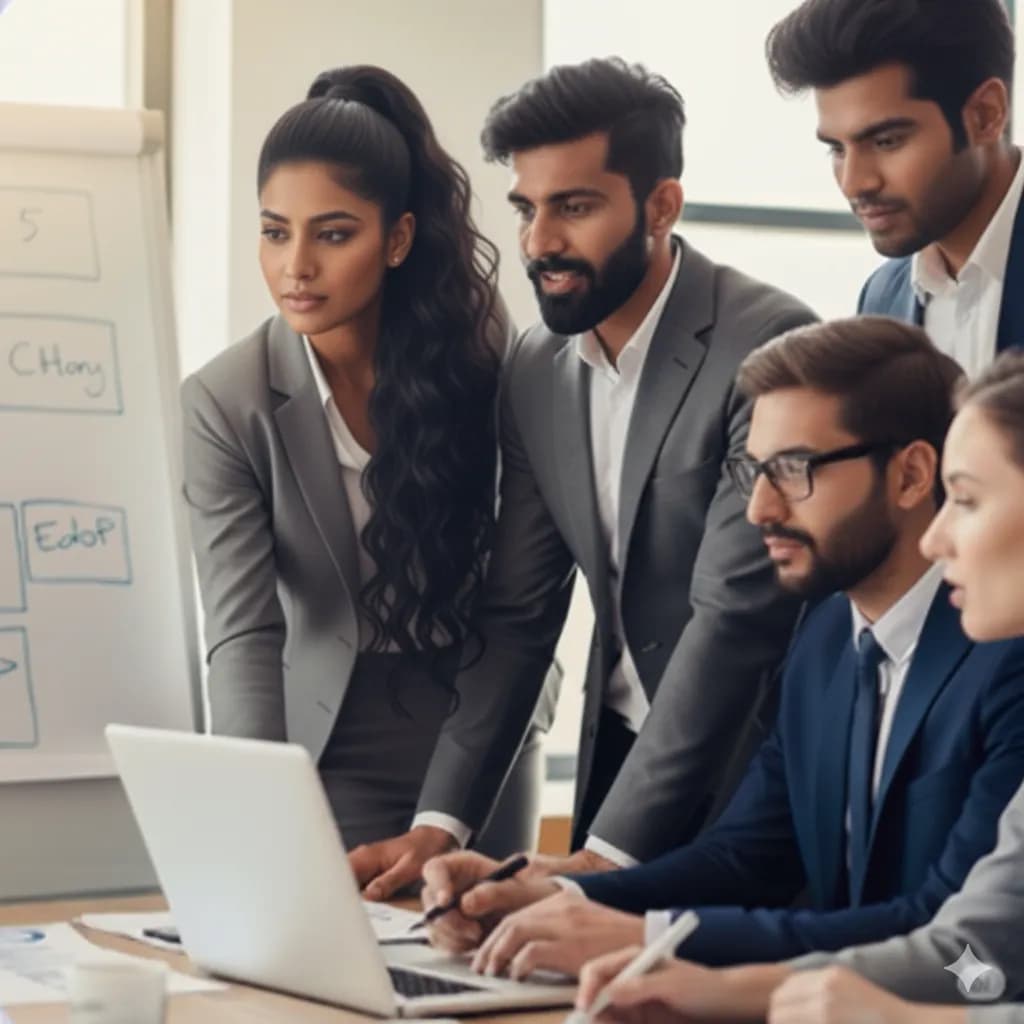 Professional team collaboration