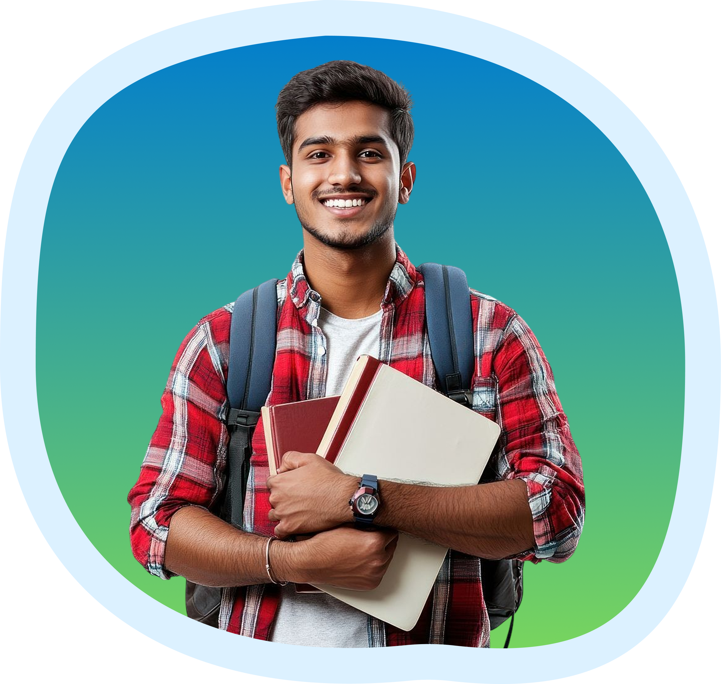Student with laptop